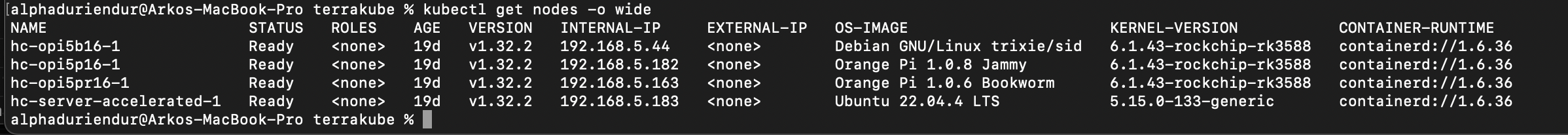 Operational Kubernetes Cluster