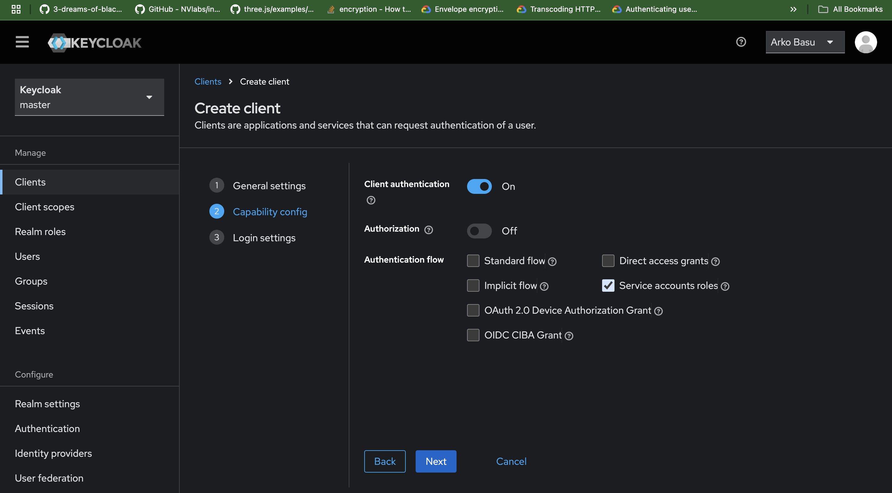 Setting terraform client configuration